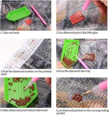 Nikcorp Set za dijamantno slikanje 5D za djecu i odrasle, kreativni hobi i antistres terapija, DIY mozaik za zid, motiv tigra 30x40 cm