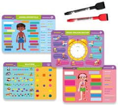 Nikcorp Edukativni set za učenje pisanja brojeva i računanja, višekratne piši-briši ploče s markerima za djecu 3-5 godina