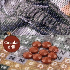 Nikcorp Set za dijamantno slikanje 5D za djecu i odrasle, kreativni hobi i antistres terapija, DIY mozaik za zid, motiv tigra 30x40 cm