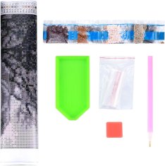 Nikcorp Set za dijamantno slikanje 5D morski pas, kreativna zabava za djecu i odrasle, DIY mozaik za opuštanje, 30x40 cm