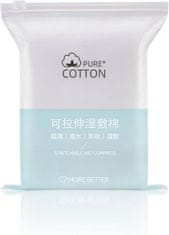 Nikcorp Blazinice za lice pamučne 400 kom za skidanje šminke i hidrataciju, tanke maramice bez vlakana za njegu lica i noktiju