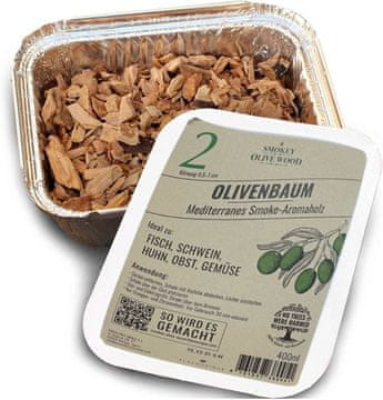 Nikcorp Drveni iverak masline za dimljenje i roštiljanje, bogata aroma dima, za sve vrste roštilja i pušnica, 400 g