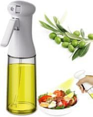 Nikcorp Raspršivač za ulje i ocat za precizno doziranje, staklena boca za kuhanje, pečenje i salate, bijeli, 200 ml