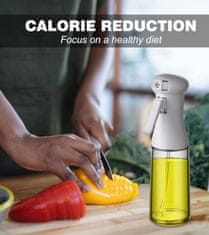 Nikcorp Raspršivač za ulje i ocat za precizno doziranje, staklena boca za kuhanje, pečenje i salate, bijeli, 200 ml