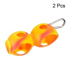 Nikcorp Držač za loptice za golf, 2 kom, silikonski, za 2 loptice, s kopčom za torbu ili pojas, fleksibilan i izdržljiv, žuti