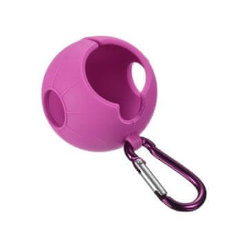 Nikcorp Silikonski držač za golf loptice s karabinerom, praktičan i izdržljiv dodatak za torbu ili remen, crveno-ružičasti