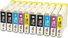 Nikcorp Kompatibilne tinte za Brother printere 10 XL, zamjenske patrone za DCP, FAX, MFC serije, visoka kvaliteta ispisa, 4x crna, 2x cijan, 2x magenta, 2x žuta