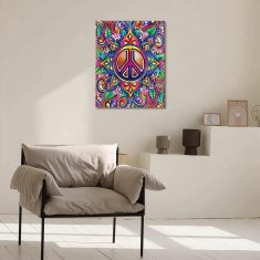 Nikcorp Set za slikanje po brojevima za odrasle i djecu, DIY kreativni hobi, motiv mandala, platno bez okvira, 40x50 cm