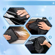 Nikcorp Krpe za sušenje od mikrovlakana, set za auto i kućanstvo, super upijajuće za poliranje i čišćenje bez tragova, 3 komada, sive