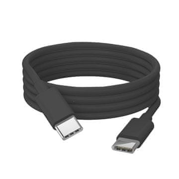Nikcorp USB-C na USB-C kabel za brzo punjenje 60W i prijenos podataka, izdržljivi pleteni dizajn, za laptop i mobitel, 1,8 m, crni