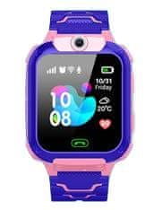 Nikcorp Dječji pametni sat s GPS lokatorom, SOS pozivom i kamerom, dvosmjerni pozivi, edukativne igre, silikonski remen, rozi