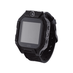 Nikcorp Dječji pametni sat s GPS lokatorom za sigurnost, SOS poziv, kamera, igre, zaslon 1.44", za dječake i djevojčice, Crni