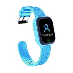 Nikcorp Pametni sat za djecu s GPS lokatorom, SOS pozivom, kamerom i igrama, vodootporan dječji smartwatch, plavi