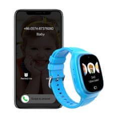 Nikcorp Pametni sat za djecu s GPS lokatorom, SOS funkcijom, pozivima i kamerom, zaslon 1,44", plavi