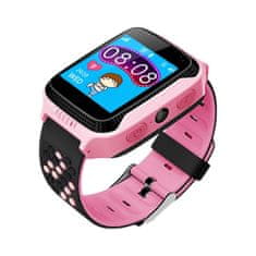 Nikcorp Pametni sat za djecu, vodootporan IP67 s GPS lokatorom, SOS gumbom, pozivima, 16 igrica i HD kamerom, rozi