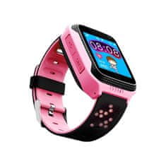 Nikcorp Pametni sat za djecu, vodootporan IP67 s GPS lokatorom, SOS gumbom, pozivima, 16 igrica i HD kamerom, rozi