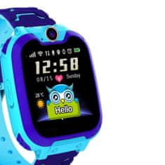 Nikcorp Dječji pametni sat vodootporan IP67 s GPS lokatorom, SOS pozivom, kamerom i igrama za dječake i djevojčice, plavi