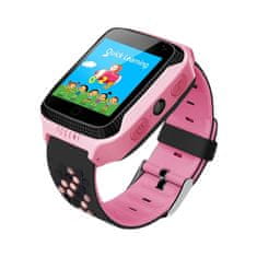 Nikcorp Pametni sat za djecu, vodootporan IP67 s GPS lokatorom, SOS gumbom, pozivima, 16 igrica i HD kamerom, rozi