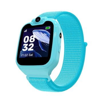 Nikcorp Dječji pametni sat vodootporan IP67 s GPS lokatorom, SOS pozivom, 16 igrica, HD kamerom i budilicom, plavi