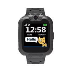 Nikcorp Dječji pametni sat vodootporan IP67 s GPS lokatorom, SOS pozivima, kamerom i igrama za dječake i djevojčice, crni