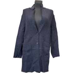 Nikcorp Ženski kaput dugi elegantni za jesen i proljeće, udoban i topao za prijelazno vrijeme, tamnoplavi, veličina M