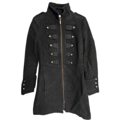 Nikcorp Ženski kaput dugi elegantni za prijelazno razdoblje, udoban i topao za jesen i proljeće, crni, veličina 36