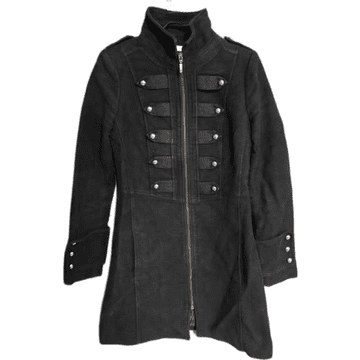 Nikcorp Ženski kaput dugi elegantni za prijelazno razdoblje, udoban i topao za jesen i proljeće, crni, veličina 36