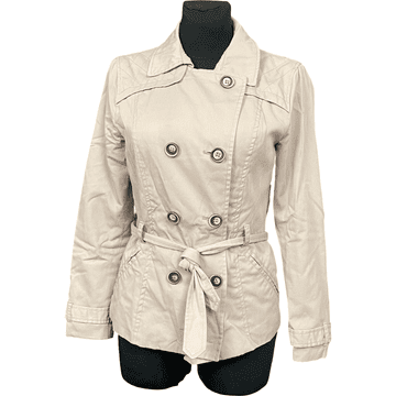 Nikcorp Ženski kaput dugi elegantni za prijelazno razdoblje, udoban i lagan za proljeće i jesen, bijeli, veličina S