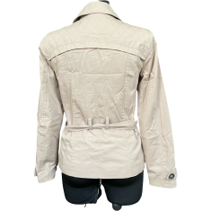 Nikcorp Ženski kaput dugi elegantni za prijelazno razdoblje, udoban i lagan za proljeće i jesen, bijeli, veličina S