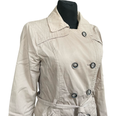 Nikcorp Ženski kaput dugi elegantni za prijelazno razdoblje, udoban i lagan za proljeće i jesen, bijeli, veličina S