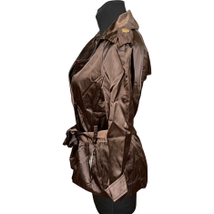 Nikcorp Ženski kaput za prijelazno razdoblje, elegantan i udoban za proljeće i jesen, dugi kroj za zaštitu od vjetra, smeđi, L