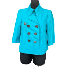 Nikcorp Ženski kaput dugi elegantni za proljeće i jesen, udoban pamučni baloner za svaki dan i posao, plavi, veličina 42