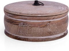 Nikcorp Ručno izrađen drveni grijač za tortilje i roti, održava toplinu, posuda za posluživanje palačinki i kruha, drvo manga, 23x9 cm