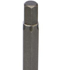 Nikcorp Nasadni ključ šesterokutni za precizan rad, dugački za teško dostupna mjesta, krom-vanadij čelik, 7 mm, 100 mm, 1/2"