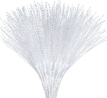 Nikcorp Umjetne božićne grane za dekoraciju, 20 kom, elegantni svjetlucavi ukras za aranžmane, vijence i stol, opal boja, 67 cm