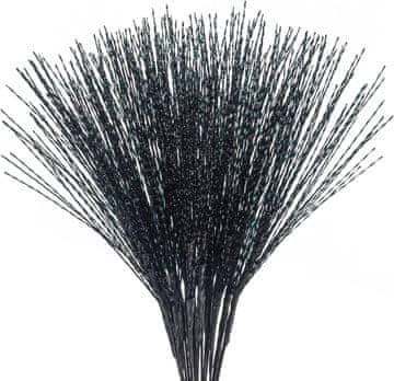 Nikcorp Umjetne božićne grančice za dekoraciju, set 20 komada, elegantni svjetlucavi ukras za aranžmane, girlande i vijence, crne 67 cm