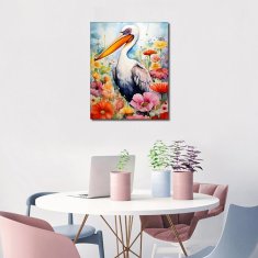 Nikcorp Slikanje po brojevima Roda - Kreativni set za opuštanje i DIY dekoraciju, akrilne boje i platno 40x50 cm