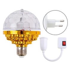 HOME & MARKER® Rotirajuća disko žarulja 6 boja za zabave i partyje, unutarnja i vanjska LED rasvjeta | GLOWELLA