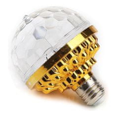 HOME & MARKER® Rotirajuća disko žarulja 6 boja za zabave i partyje, unutarnja i vanjska LED rasvjeta | GLOWELLA