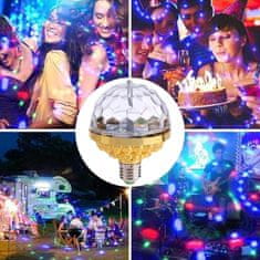 HOME & MARKER® Rotirajuća disko žarulja 6 boja za zabave i partyje, unutarnja i vanjska LED rasvjeta | GLOWELLA