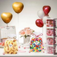 Nikcorp Ukrasne vrećice za poklone 200 kom, prozirne celofanske vrećice sa zahvalnicama i vezicama za slatkiše, kolače, nakit 14x20 cm