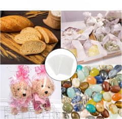 Nikcorp Ukrasne vrećice za poklone 200 kom, prozirne celofanske vrećice sa zahvalnicama i vezicama za slatkiše, kolače, nakit 14x20 cm