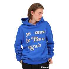 Nikcorp Majica s kapuljačom Ye Must Be Born Again, pamučna streetwear hudica za fanove hip-hopa, udoban kroj, plava, XL