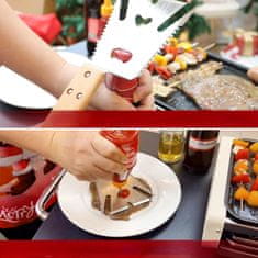 Nikcorp Višenamjenska lopatica za roštilj 6u1, nehrđajući čelik s drvenom ručkom, pribor za roštiljanje, kampiranje i piknik, 34,5 cm