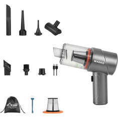 Nikcorp Ručni bežični usisavač 3u1, prijenosni za auto i dom, 18000PA, HEPA filter, 10 nastavaka, baterija 7500mAh, srebrni