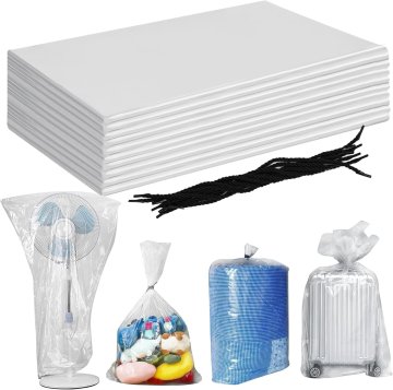 Nikcorp Plastične vreće za pohranu 10 kom, vodootporne i otporne na prašinu, za namještaj, odjeću i selidbu, prozirne 100x152 cm