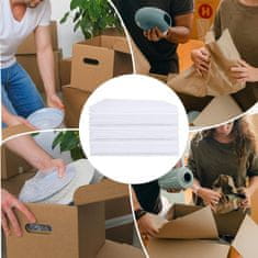 Nikcorp Zaštitne pjenaste vrećice 45 kom, za pakiranje i selidbu, amortizacija udaraca, za staklo, porculan, elektroniku, bijele, 30x30 cm