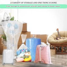 Nikcorp Plastične vreće za pohranu 10 kom, vodootporne i otporne na prašinu, za namještaj, odjeću i selidbu, prozirne 100x152 cm