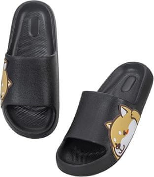 Nikcorp Uniseks natikače za kuću i plažu, protuklizne i mekane, lagane anatomske papuče za bazen i vrt, crne, vel. 42 EU-43 EU