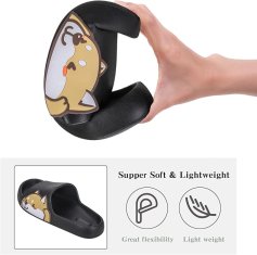 Nikcorp Uniseks natikače za kuću i plažu, protuklizne i mekane, lagane anatomske papuče za bazen i vrt, crne, vel. 42 EU-43 EU